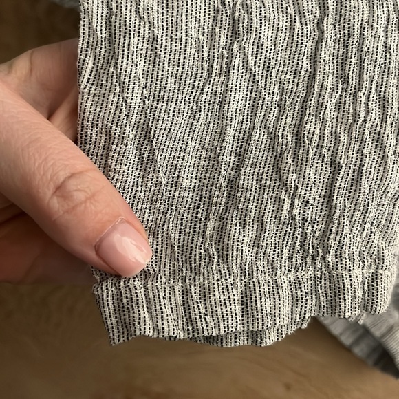 Eileen Fisher Organic Linen Crop Wide Leg Pants Striped - Picture 4 of 5